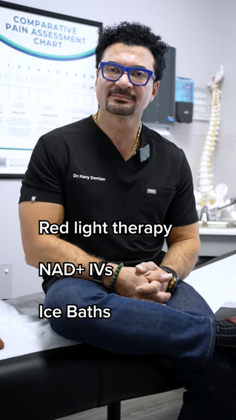 Dr. Hany Demian ranks PRP, red light therapy, and exosomes for pain recovery and vitality.